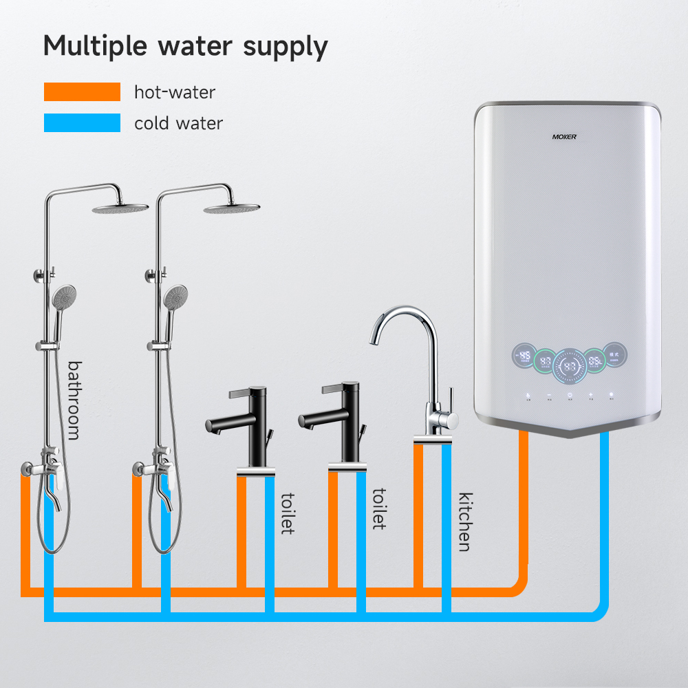Instant Storage Water Heater With Voice-controlled Touch Screen For Kitchen