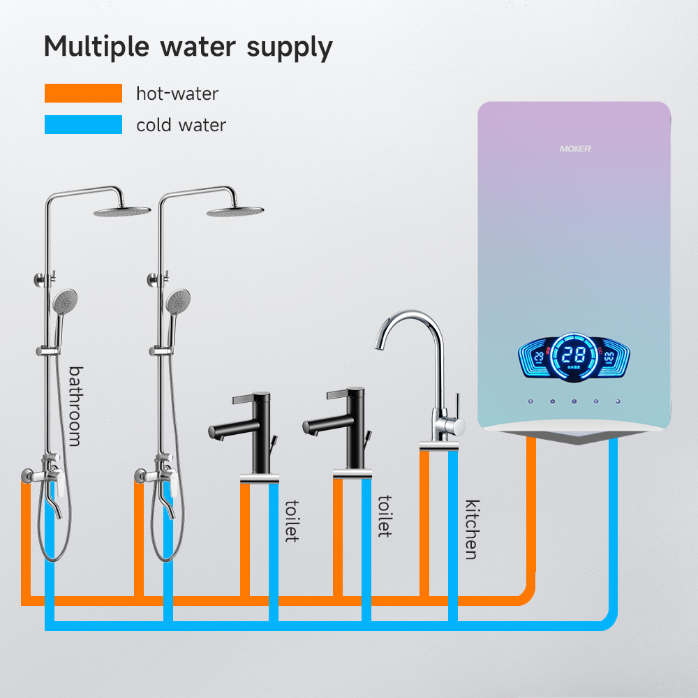Instant Electric Water Heater With Smart Voice Control And Touch Screen Fast Heating