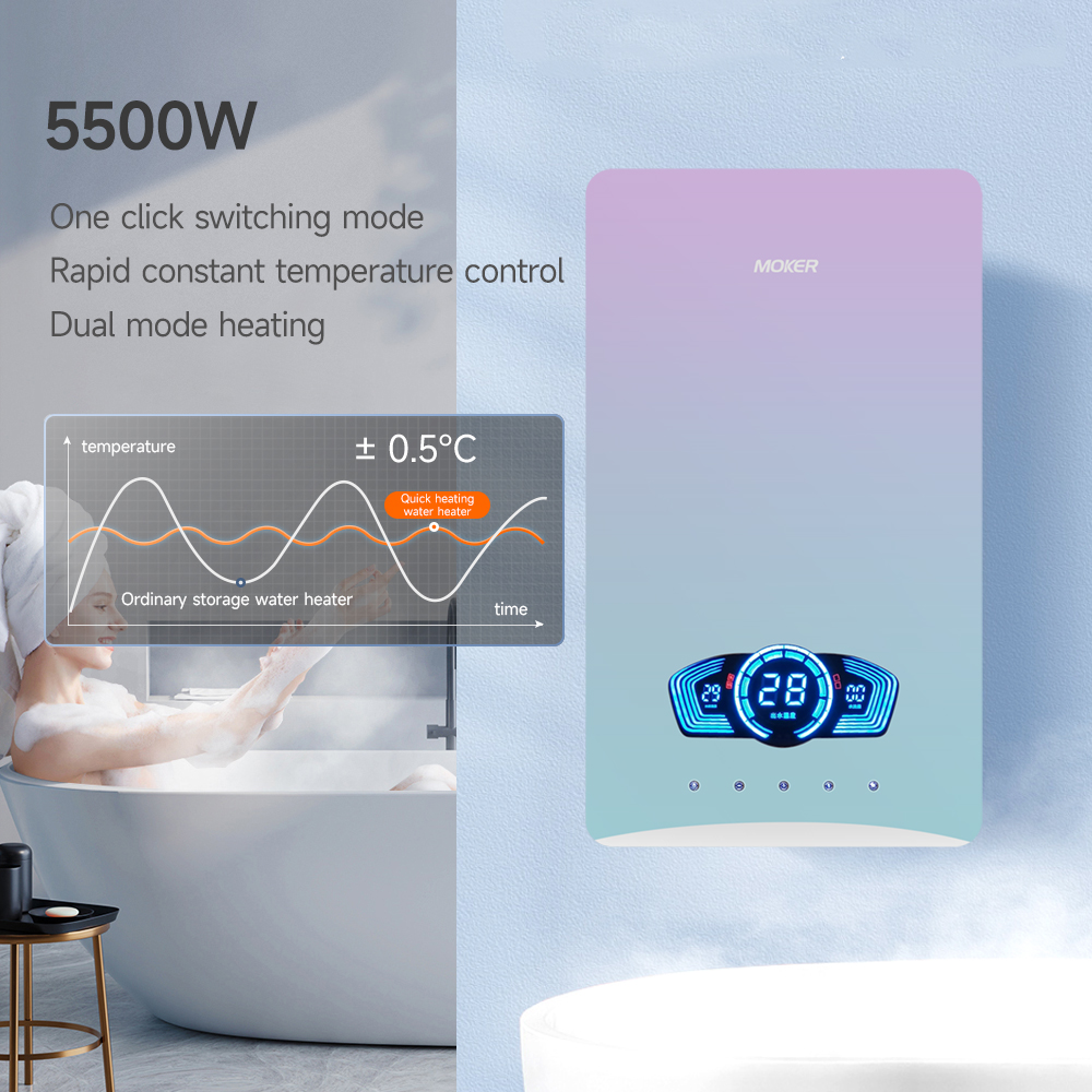 Instant Electric Water Heater With Smart Voice Control And Touch Screen Fast Heating
