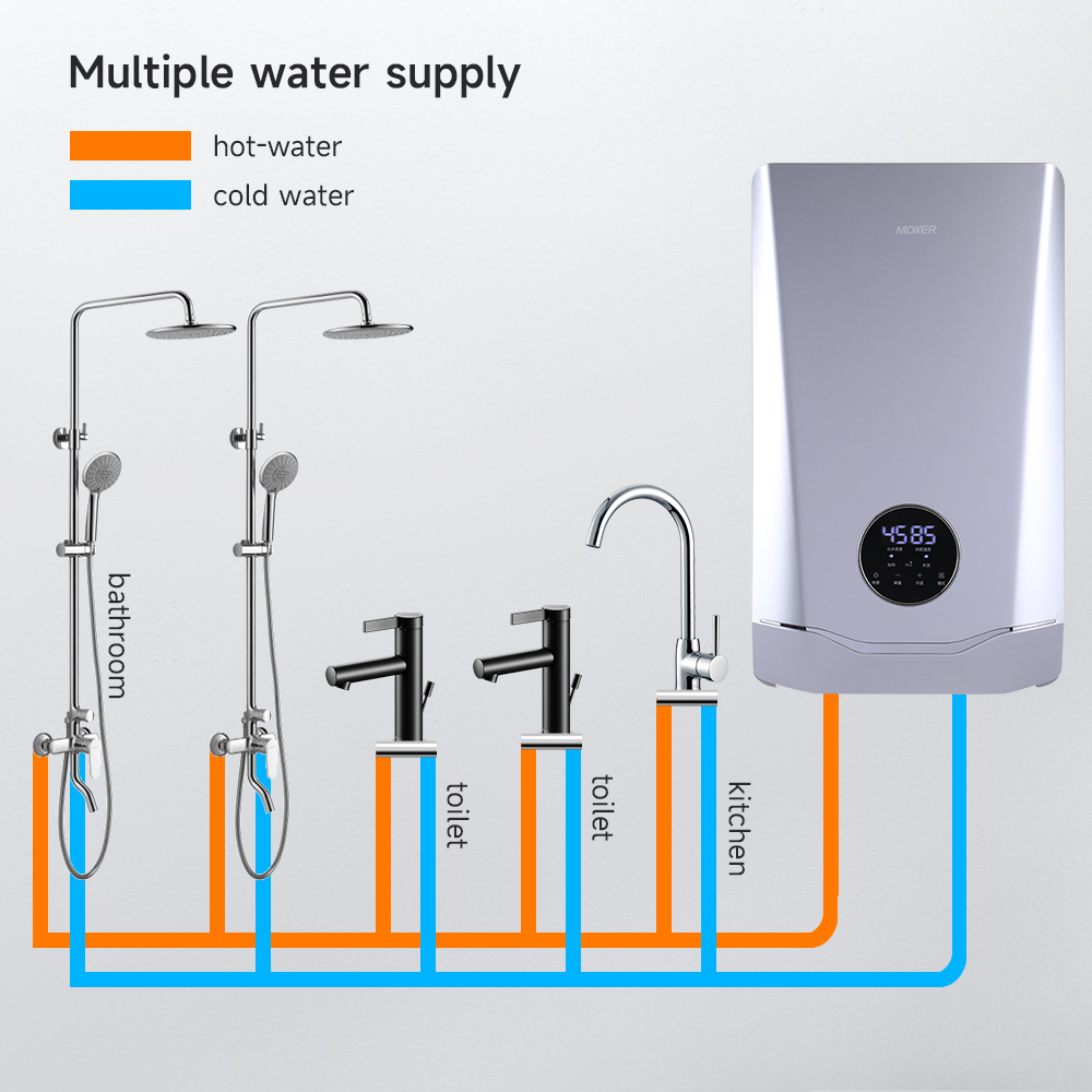 Smart Instant Water Heater Electric Boiler Instant Geyser For Indoor Hotel Shower
