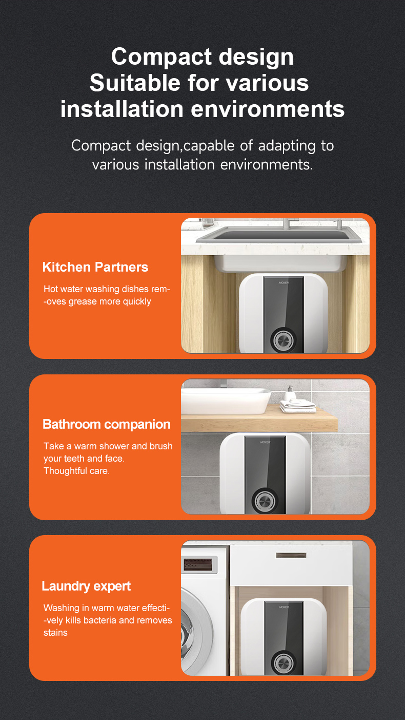 Space Occupation of Different Water Heaters