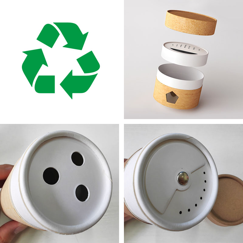 Eco-Friendly Cardboard Powder Shaker Tubes Eco-Friendly Cardboard Powder Shaker Tubes
