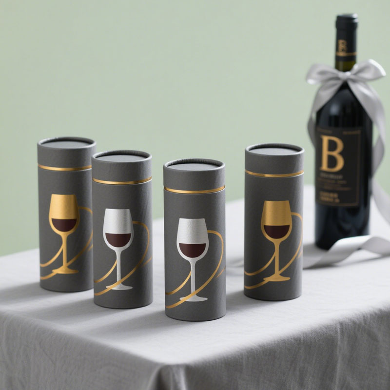 Cardboard Luxury Lip Balm Containers Wine Tube Box