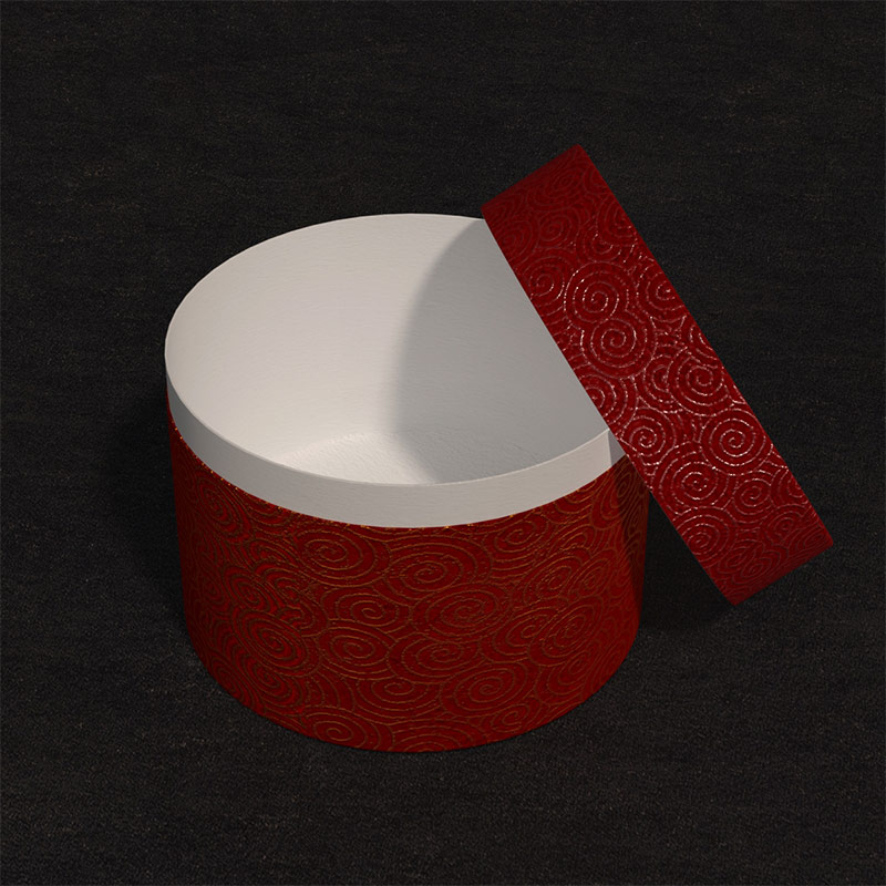 Paper Cylinder Mockup Recycled Red Cardboard Tubes Box