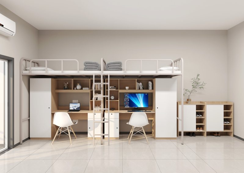 Dormitory 4-person bunk bed (iron frame)