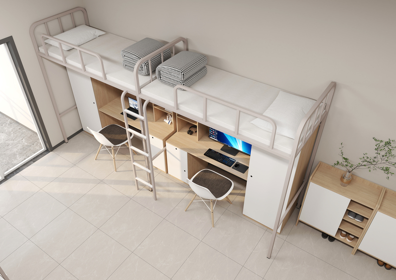 Dormitory 4-person bunk bed (iron frame)