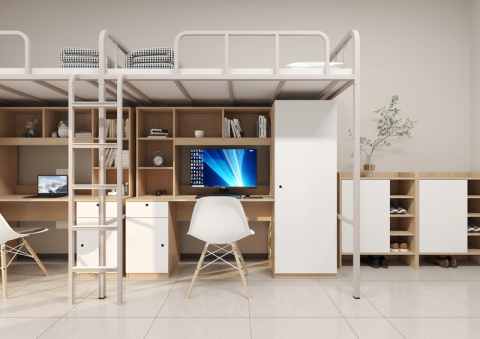 Dormitory 4-person bunk bed (iron frame)