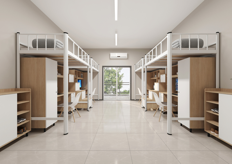 Upper bunk and lower cabinet (steel frame)