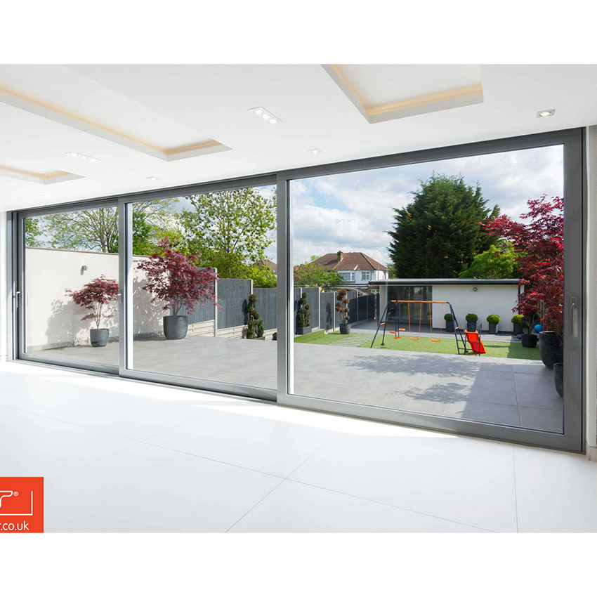 Sliding Door Soundproof Thermal Break Double Patio Aluminum Sliding Glass Doors Panoramic door
