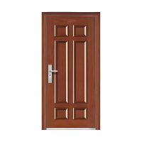 Wood And Steel Entry Door for Residential Security