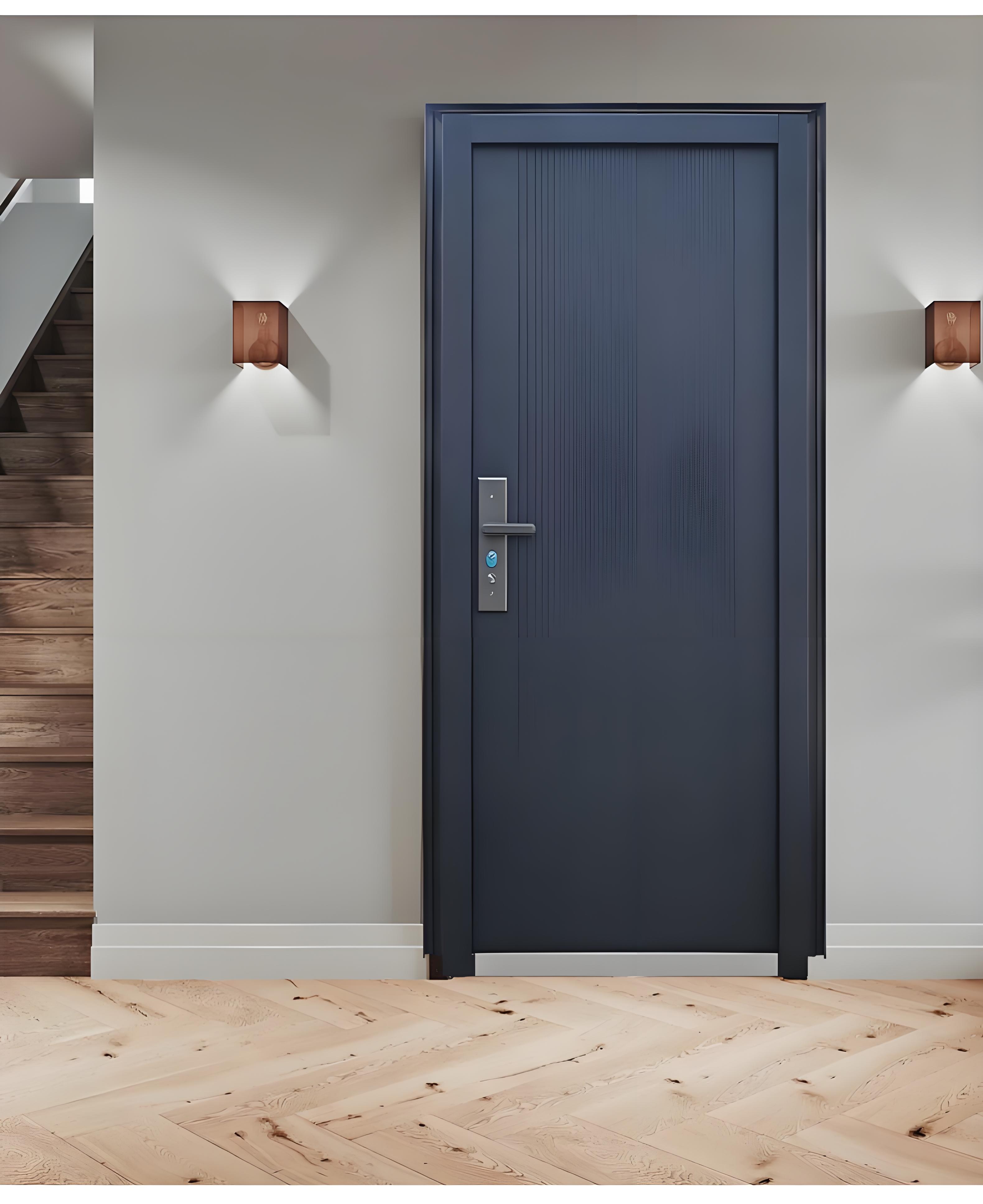 Grade C Steel Wood Entry Door for Residential Security
