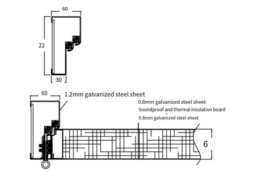 Acoustic Sliding Metal Door
