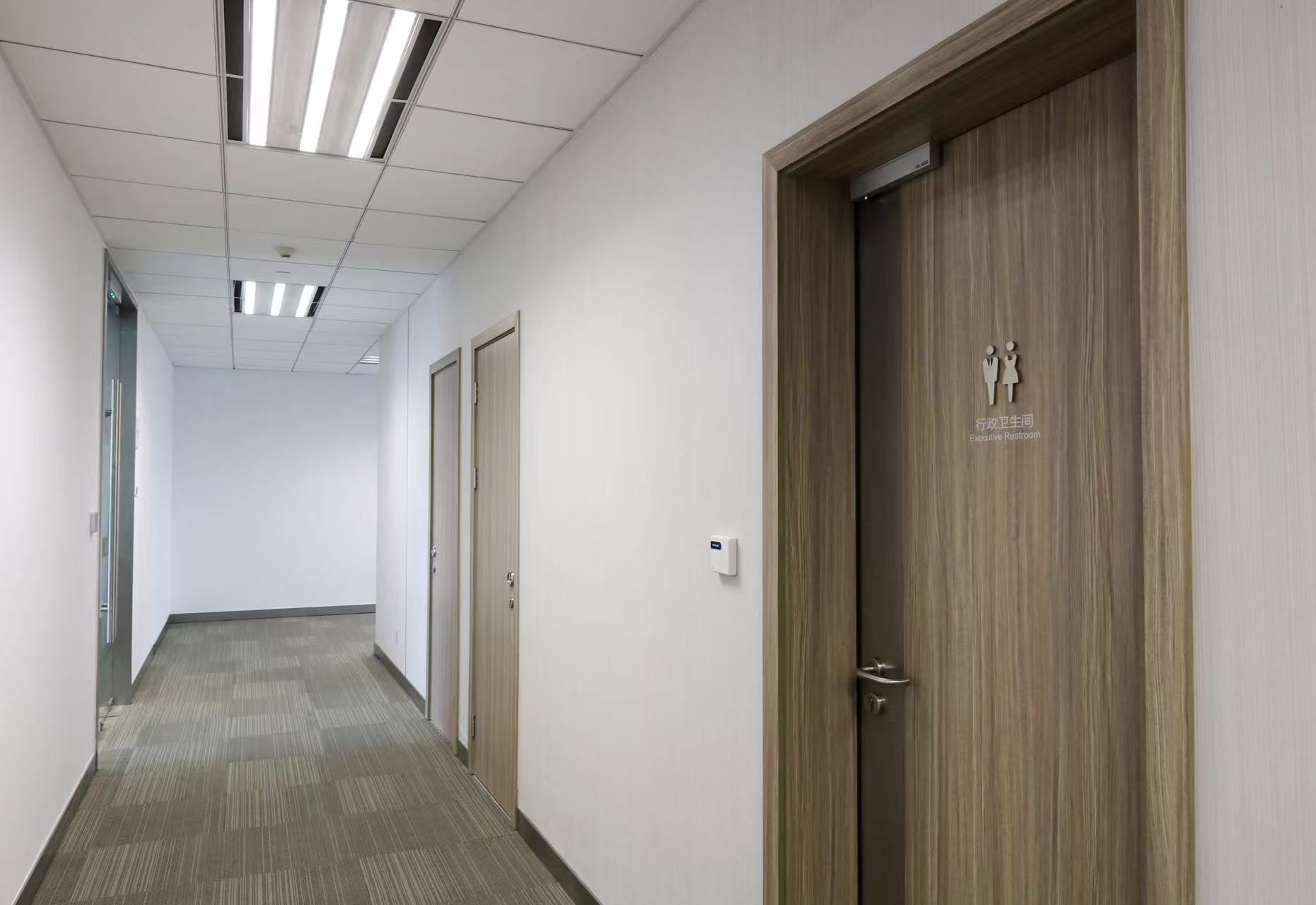 Custom wood-finish commercial doors