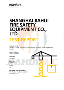 AS 1530 standards single wooden fire door