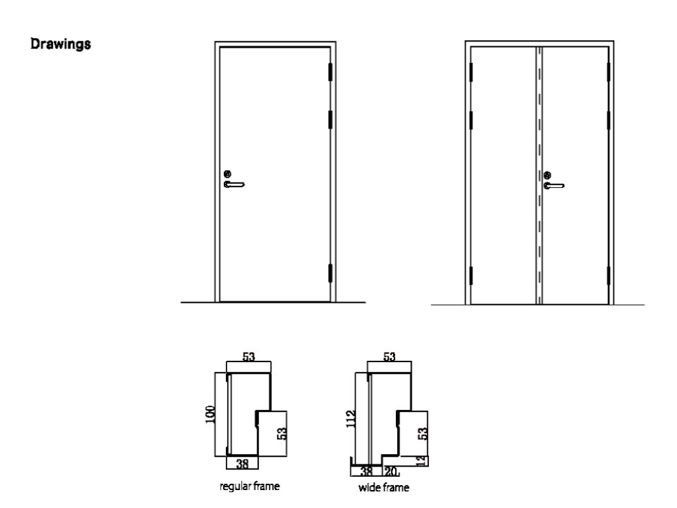 Steel Wood Fire Door for Fire Rated Buildings Steel Wood Fire Door for Fire Rated Buildings