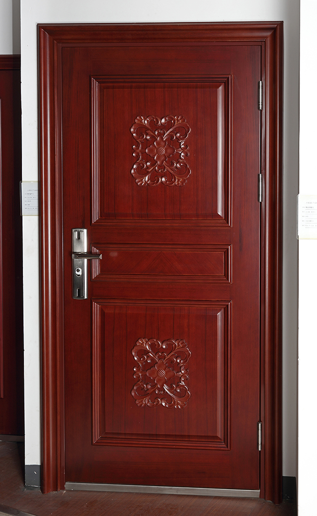 Wood And Steel Entry Door for Residential Security