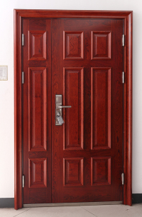 Grade A Steel Wood Security Door for Residential Entrances