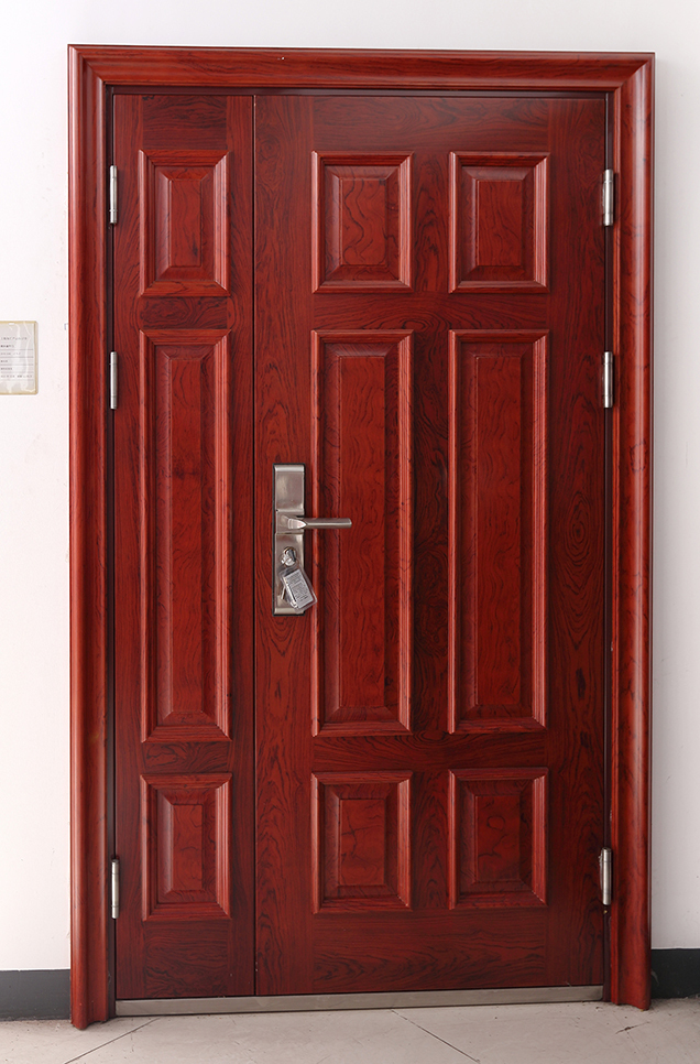 Grade A Steel Wood Security Door for Residential Entrances