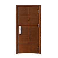 Grade D Steel Wood Security Door for Residential Entrances