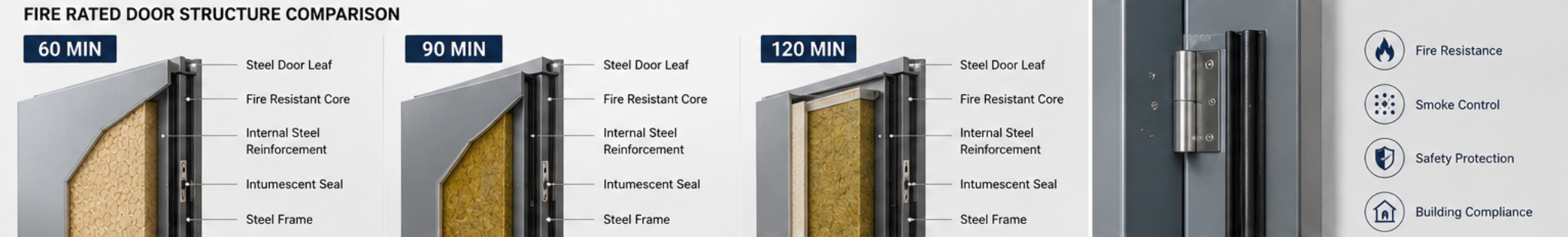 90 min fire rated steel door