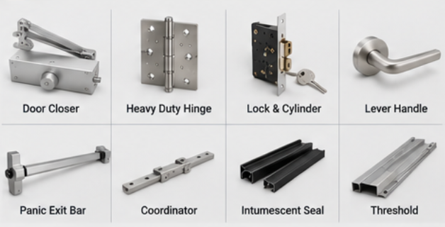 fire rated door with vision panel