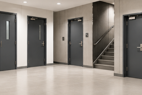 Custom Fire Rated Steel Doors For Commercial Building Projects