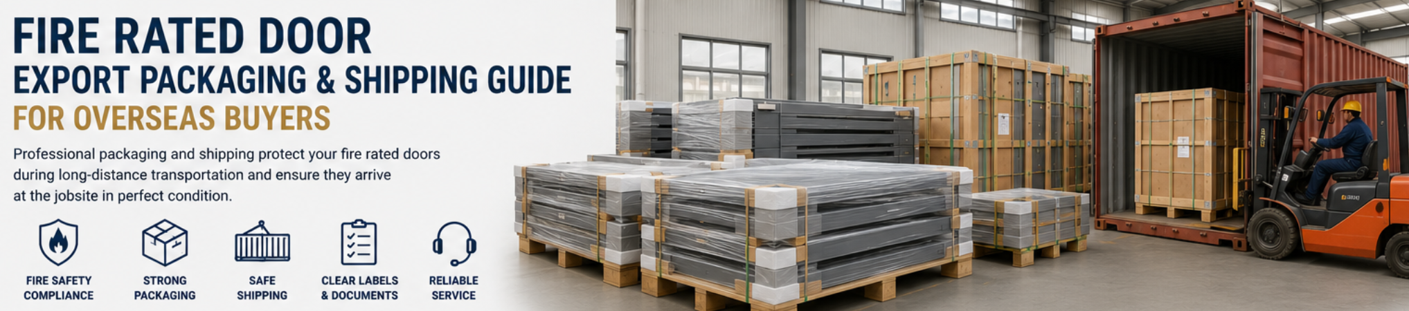 fire rated door export packaging