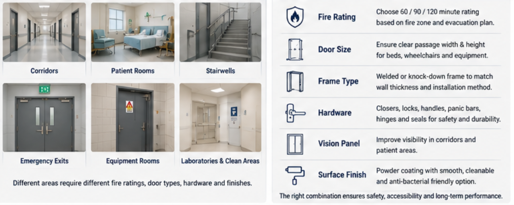 hospital fire rated doors
