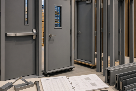 Custom Fire Rated Doors With Frame And Hardware For Bulk Orders