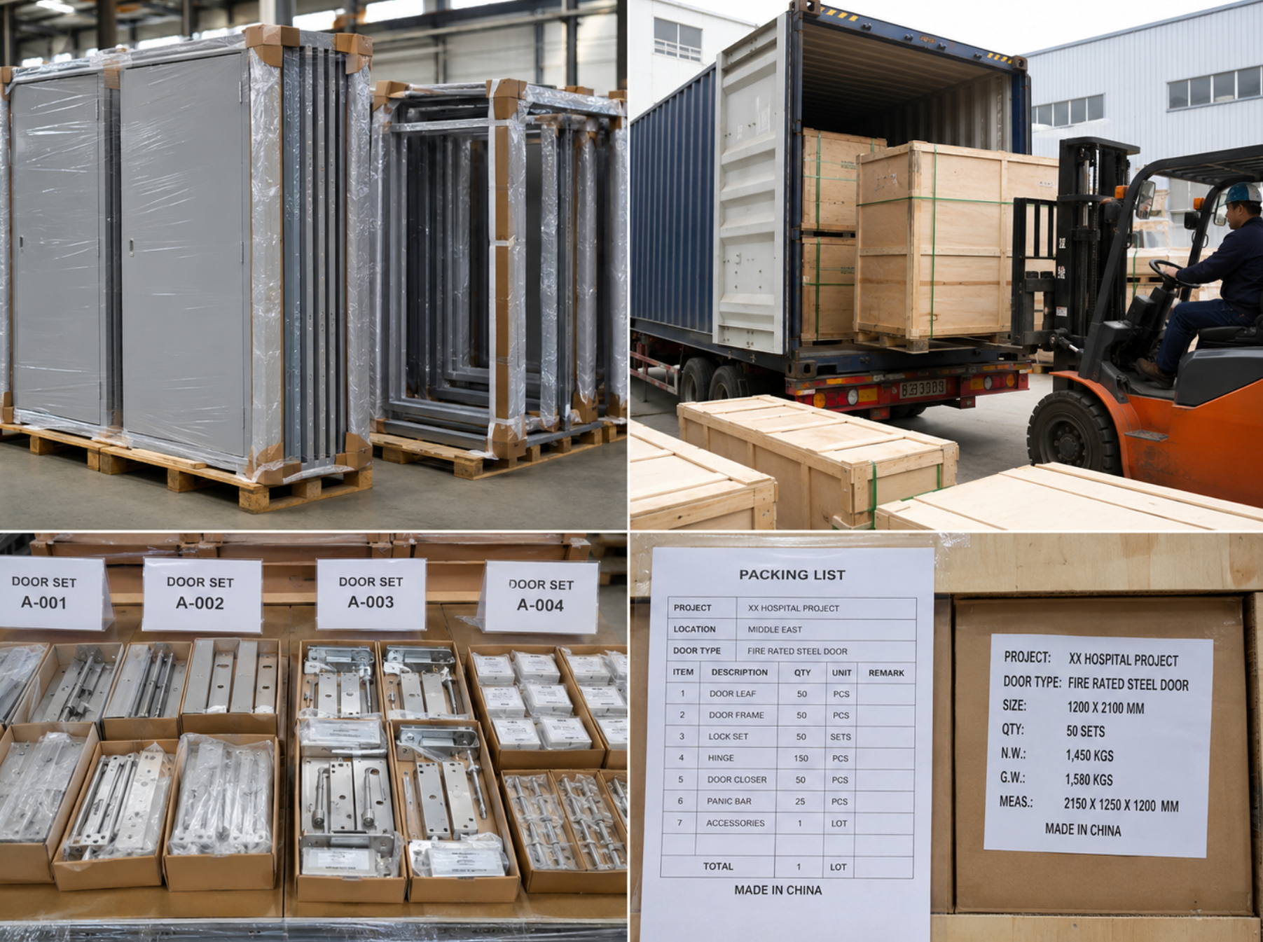 order custom fire rated doors from China