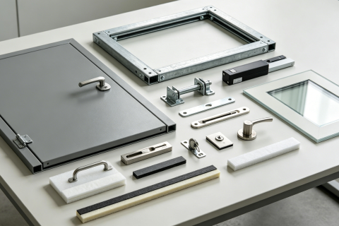 Fire Rated Steel Door With Frame And Hardware For Bulk Project Orders
