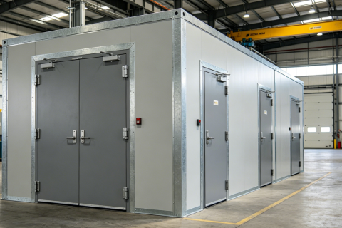 120 Minute Fire Rated Steel Doors With Frame For Industrial Buildings