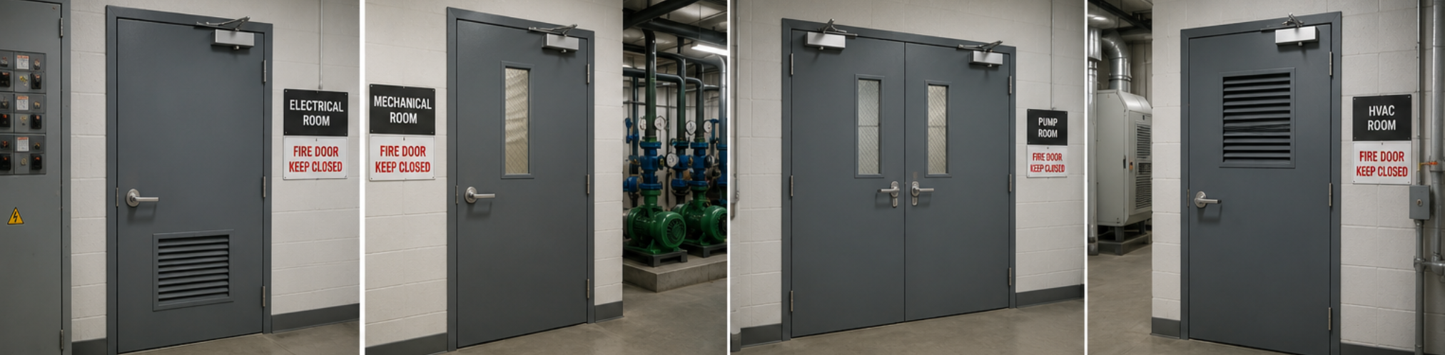 fire rated steel door sets for electrical room