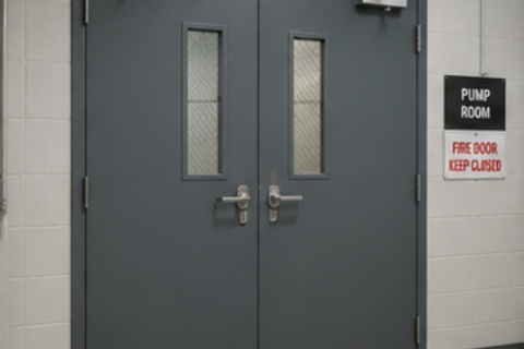 Fire Rated Steel Door Sets For Electrical Room And Mechanical Room Projects