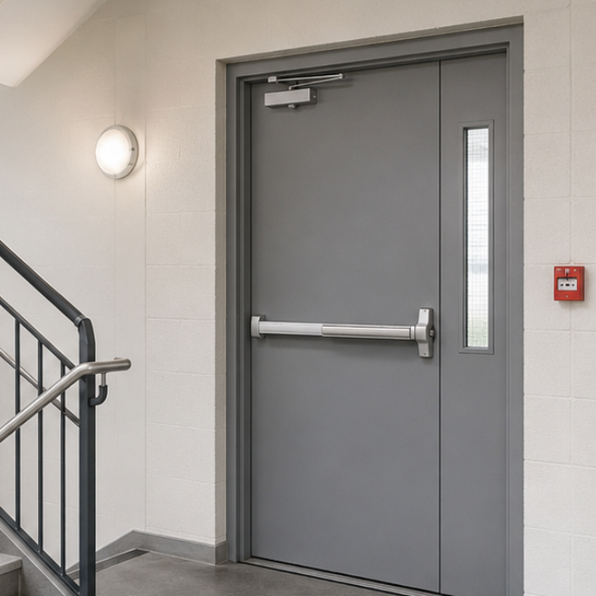 fire rated door with panic bar