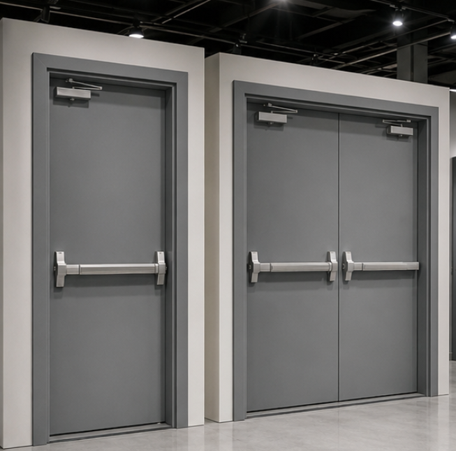 fire rated door with door closer