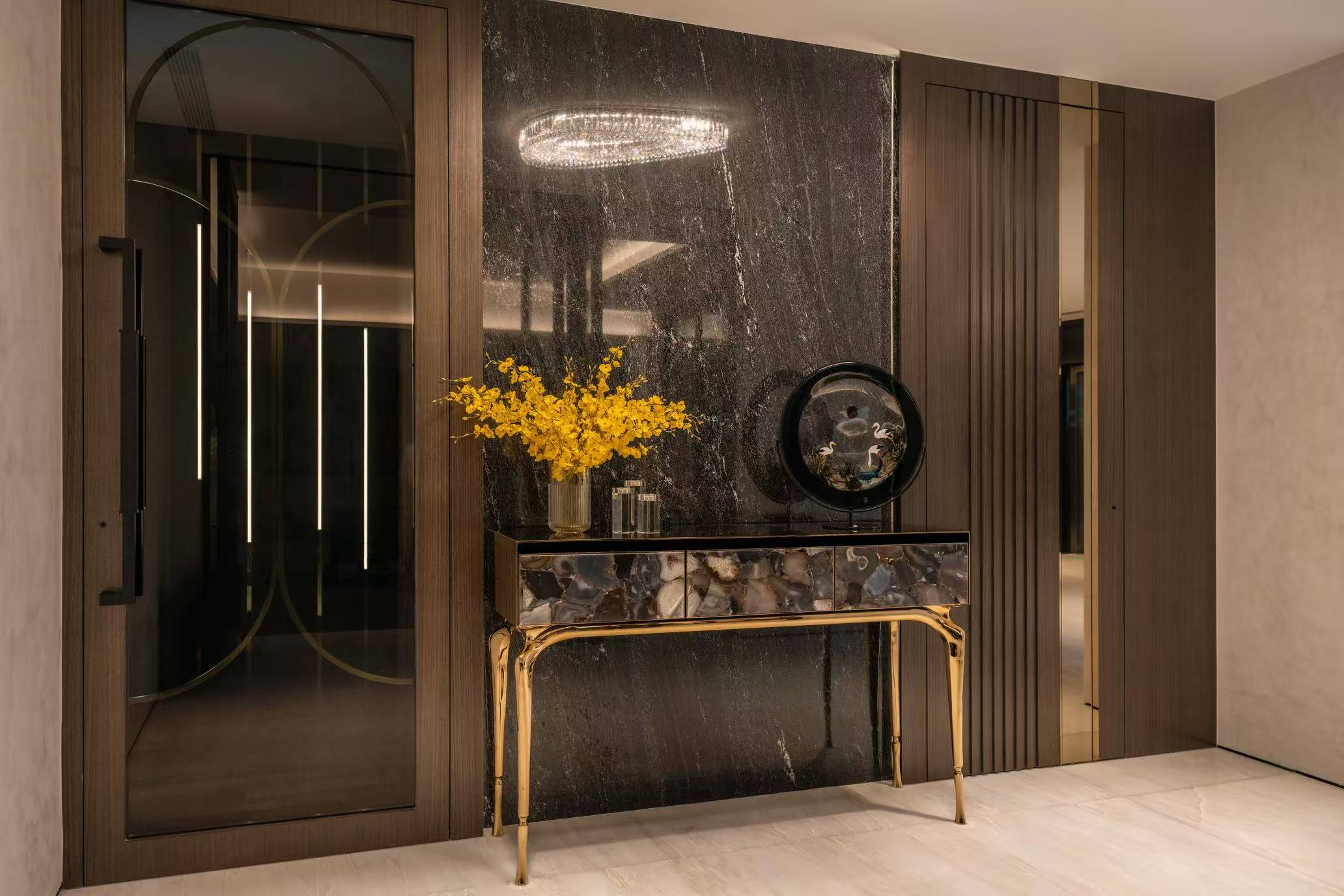 Private home living room cabinet design Singapore