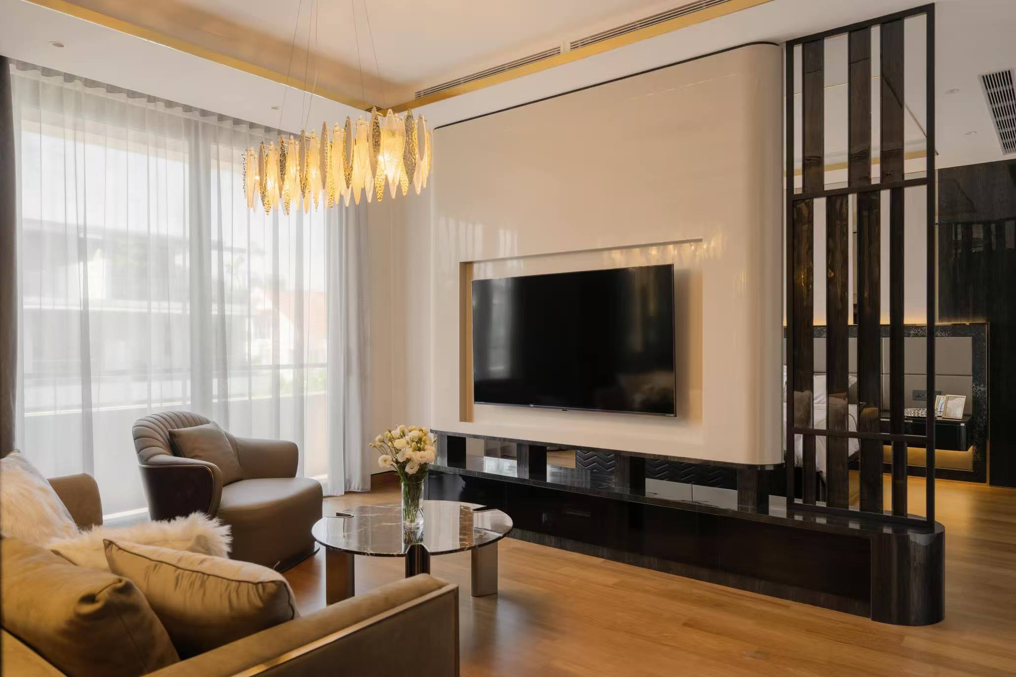 Luxury mansion master bedroom cabinet factory