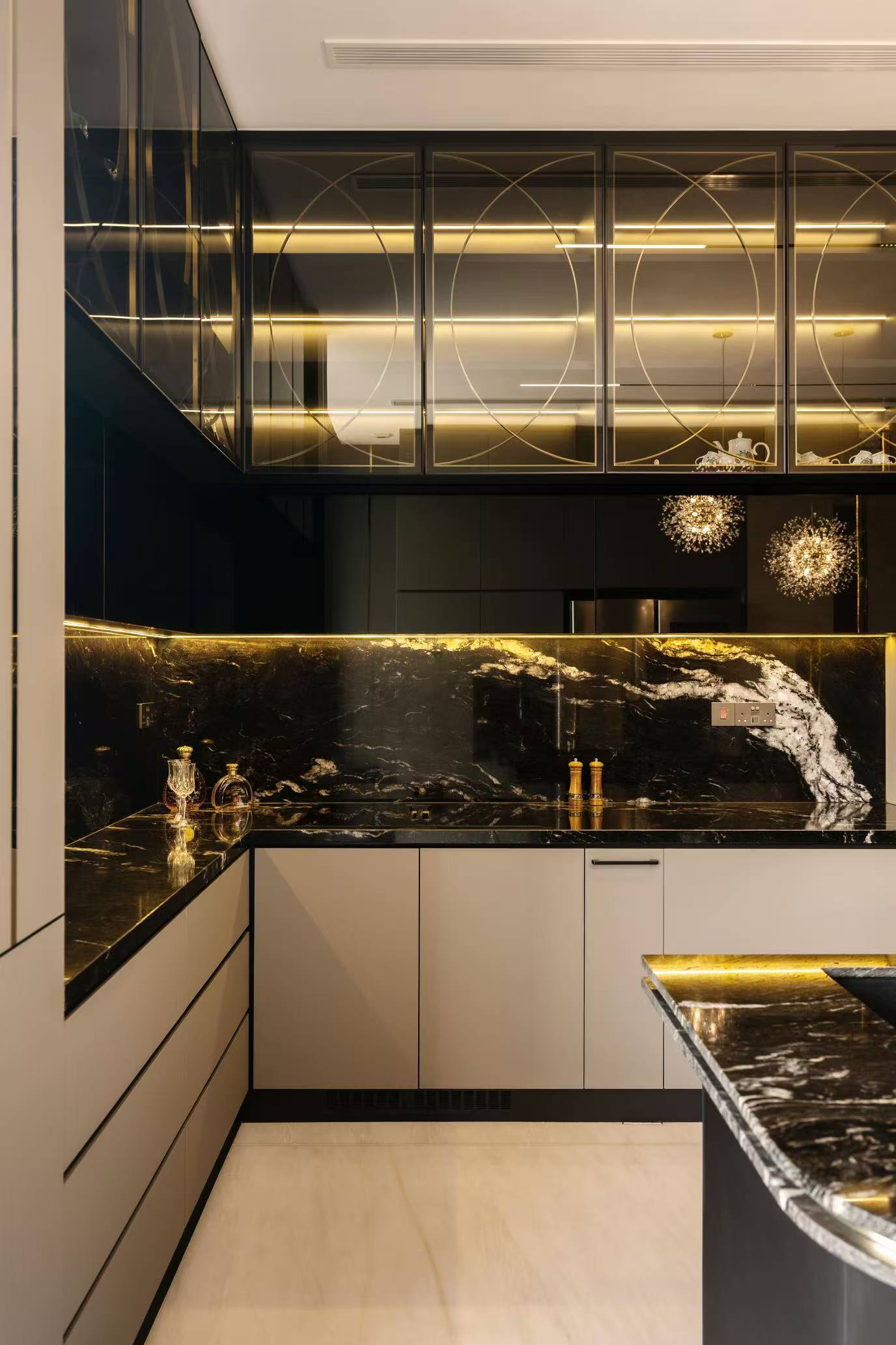 Custom luxury villa cabinets