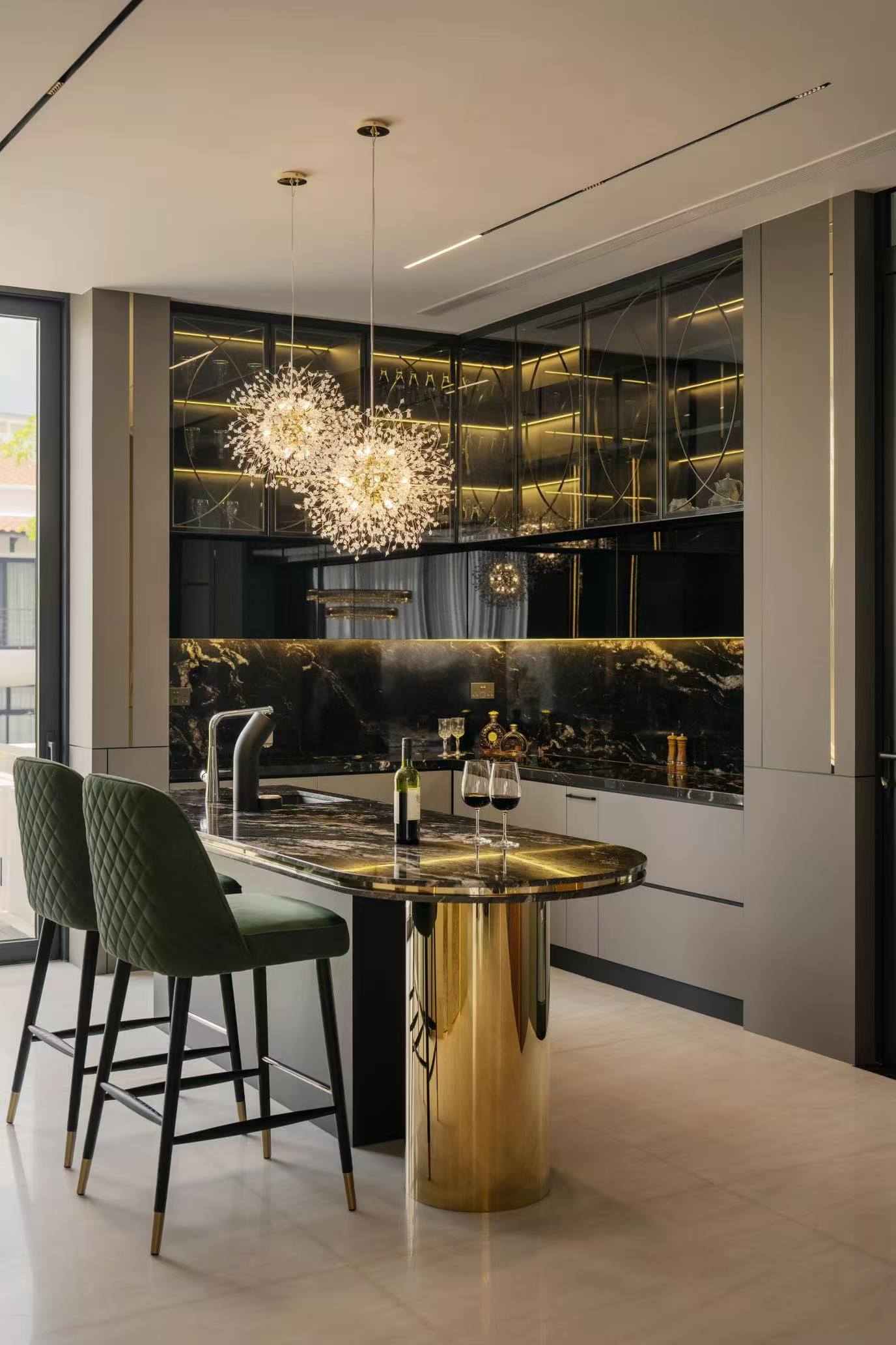 Custom luxury villa cabinets