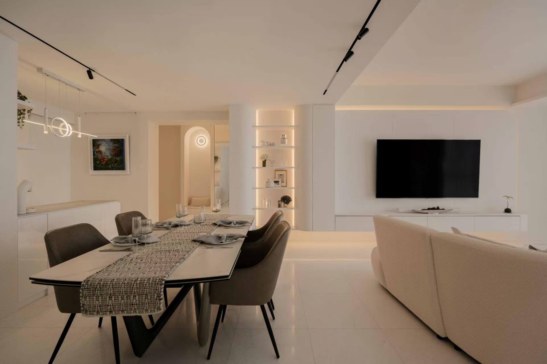 TV cabinet custom design Singapore living room