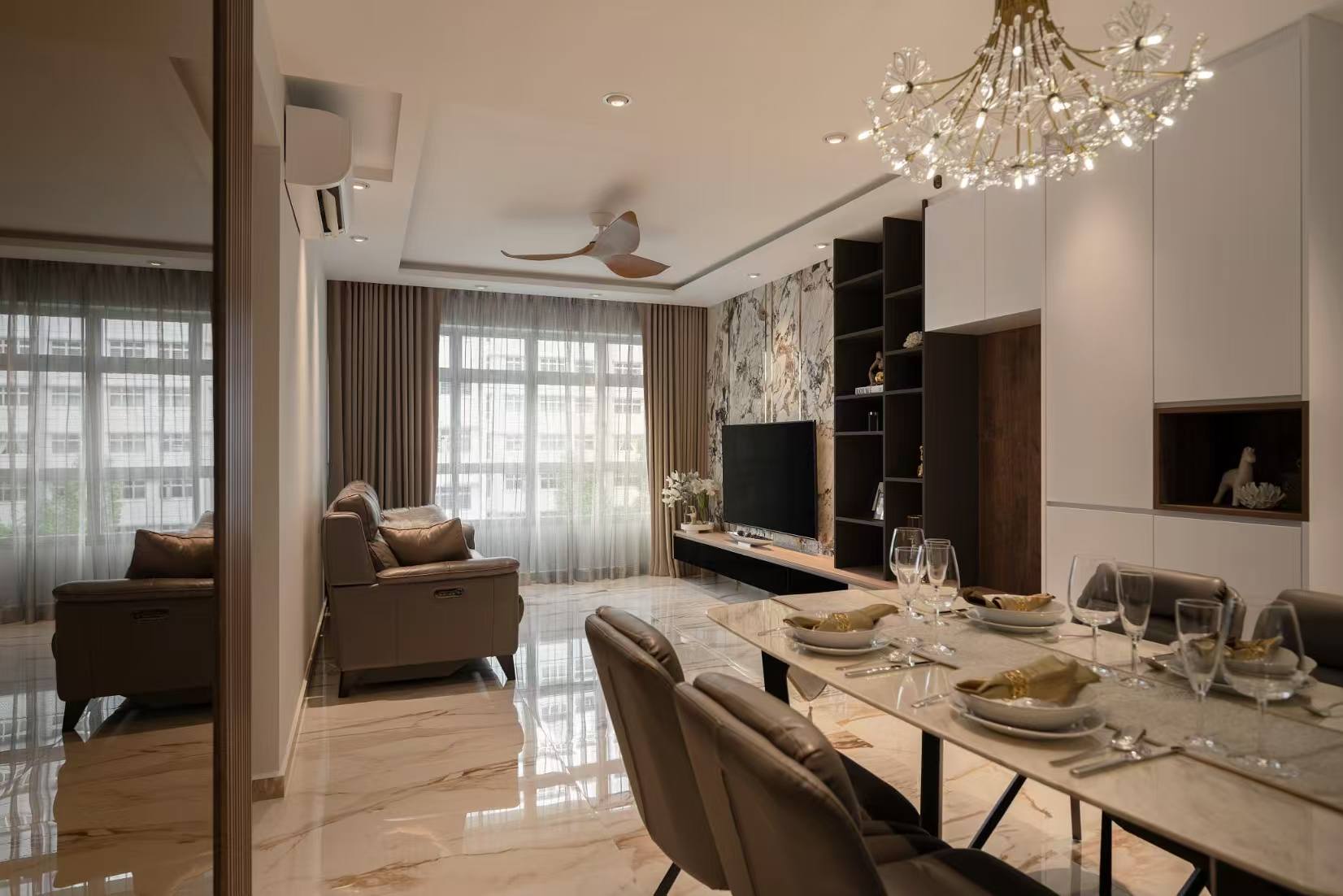 HDB Full - Height Custom Cabinets - Singapore Direct Wood Factory