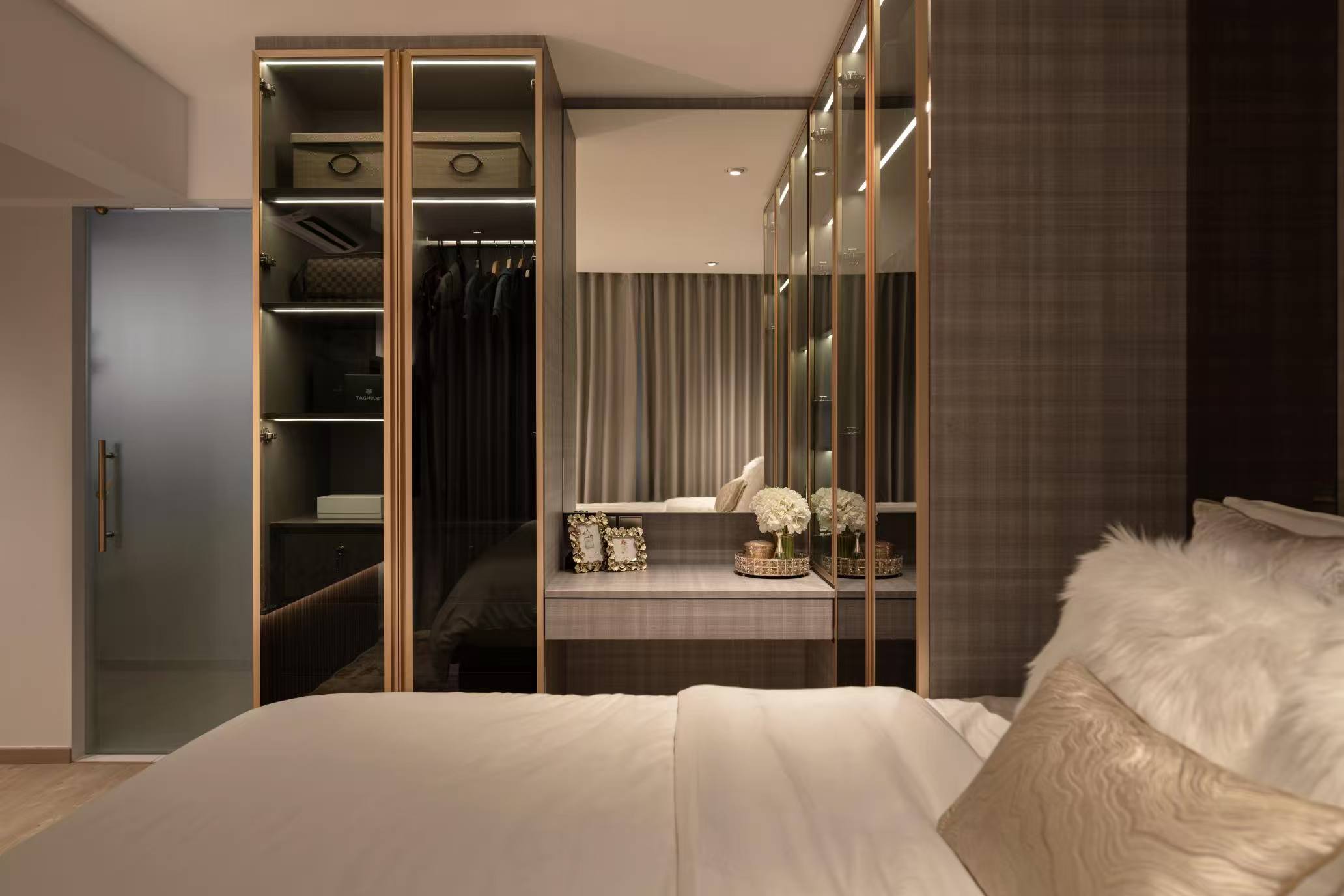 Custom bedroom storage solutions Singapore private residences