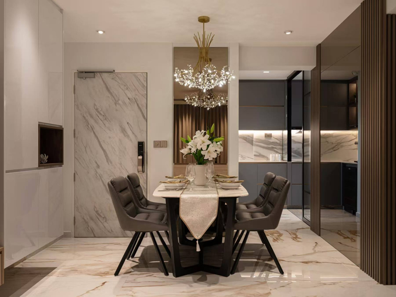 Singapore HDB Aluminium Kitchen Cabinets - Custom Wood Workshop