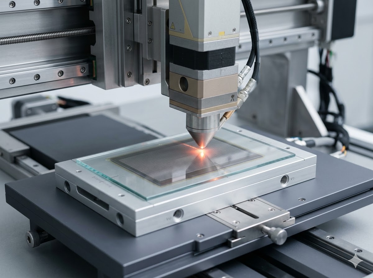 P2 laser scribing for perovskite solar cells P2 laser scribing for perovskite solar cells