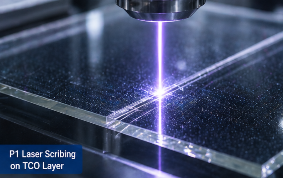 P1 laser scribing (Bottom electrode isolation)