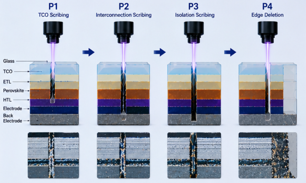 Comparing P1 P2 P3 P4 laser scribing systems​