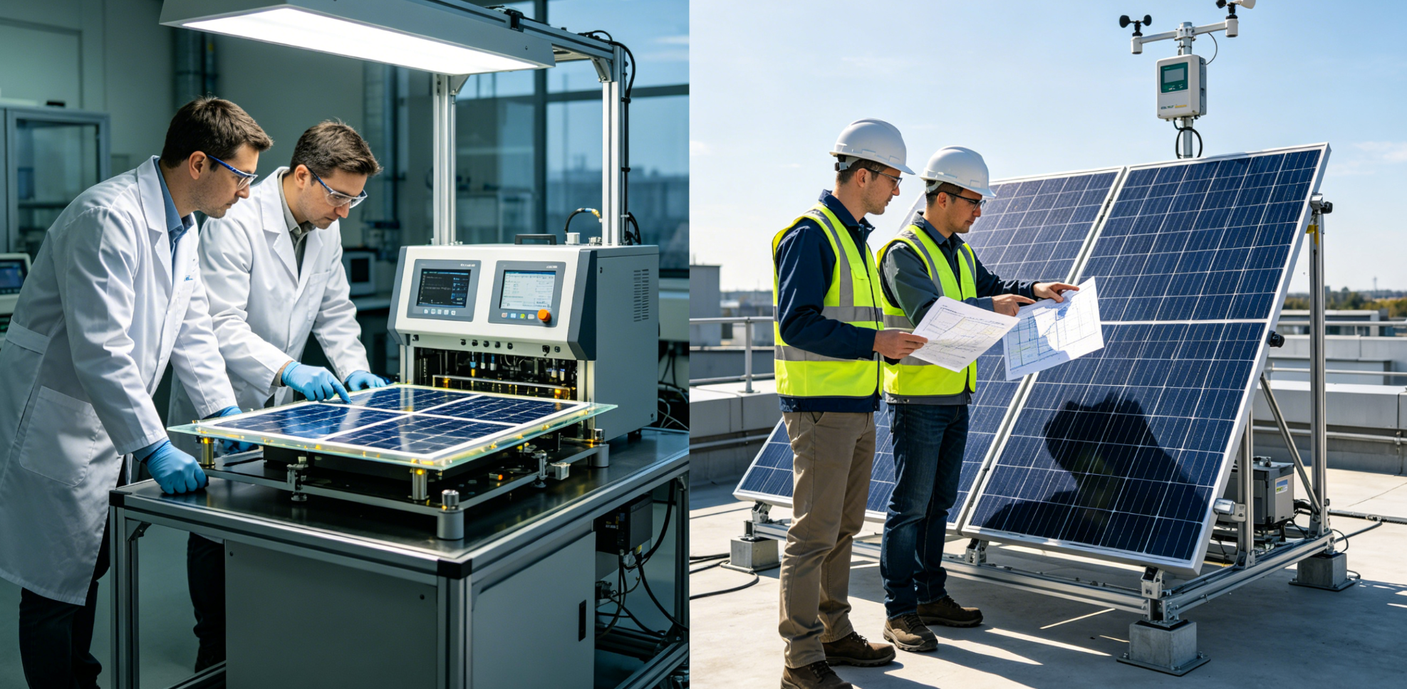 Solar simulator vs sunlight testing