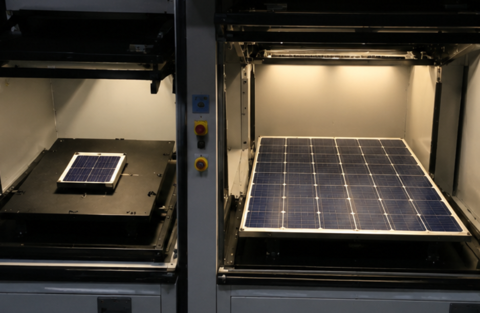 Solar simulator test area