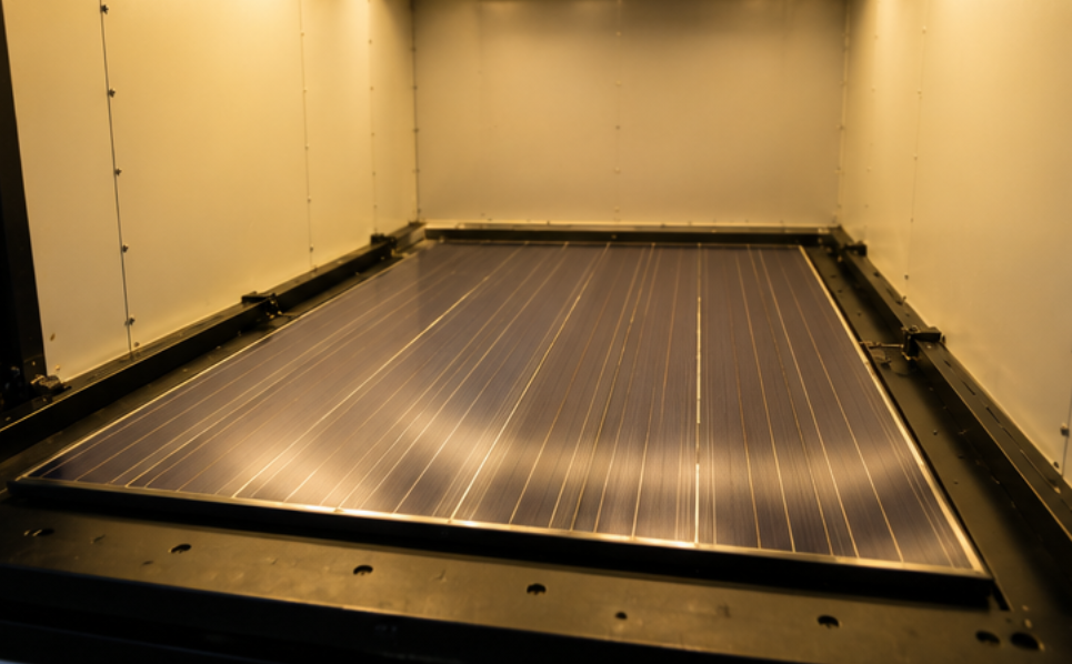 Solar simulator for thin-film solar modules